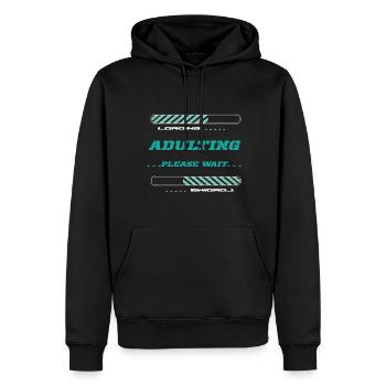 18e anniversaire Adulte Dix-huit ans - Sweat à capuche Premium bio Homme - noir - Devant - Nico (187cm)