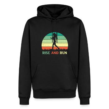 Jogging Jogger Race Race Marathon Running - Sweat à capuche Premium bio Homme - noir - Devant - Nico (187cm)