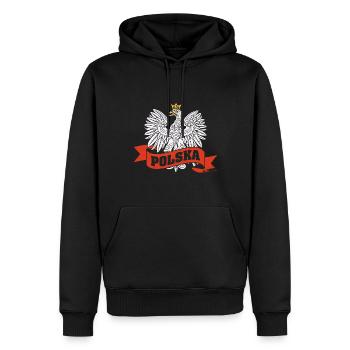 Pologne Polska Polski Husaria Cavalerie polonaise - Sweat à capuche Premium bio Homme - noir - Devant - Nico (187cm)