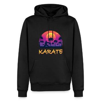 Karate - Männer Premium Bio Hoodie - Schwarz - Vorne - Nico (187cm)