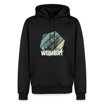 WOMBAT - Sweat à capuche Premium bio Homme - noir - Devant - Nico (187cm)