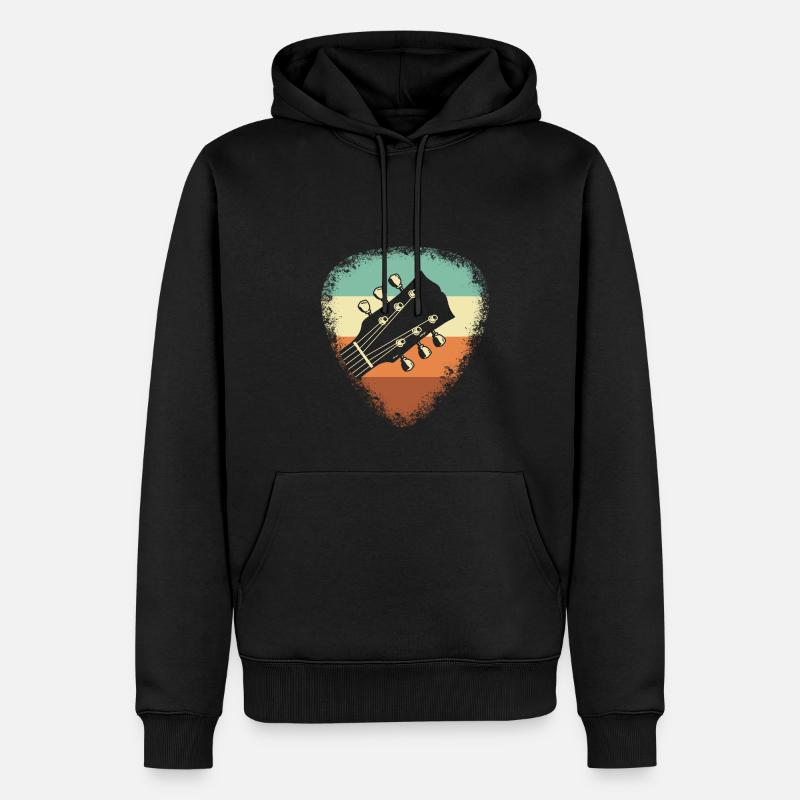Guitar - Männer Premium Bio Hoodie - Schwarz