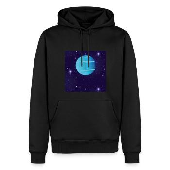 Uranus - Sweat à capuche Premium bio Homme - noir - Devant - Nico (187cm)
