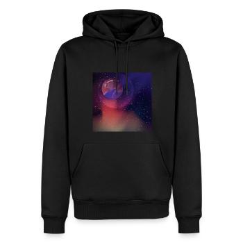 Venus - Männer Premium Bio Hoodie - Schwarz - Vorne - Nico (187cm)