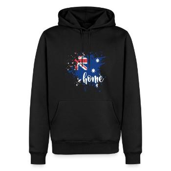Australia home - Männer Premium Bio Hoodie - Schwarz - Vorne - Nico (187cm)