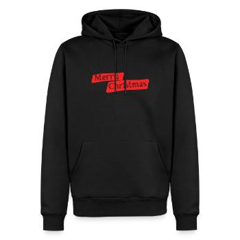 Merry Christmas - Sweat à capuche Premium bio Homme - noir - Devant - Nico (187cm)