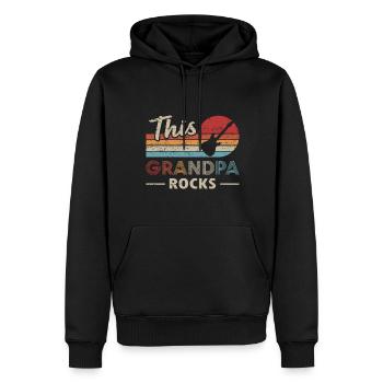 Gitarre Opa Rockt - Männer Premium Bio Hoodie - Schwarz - Vorne - Nico (187cm)
