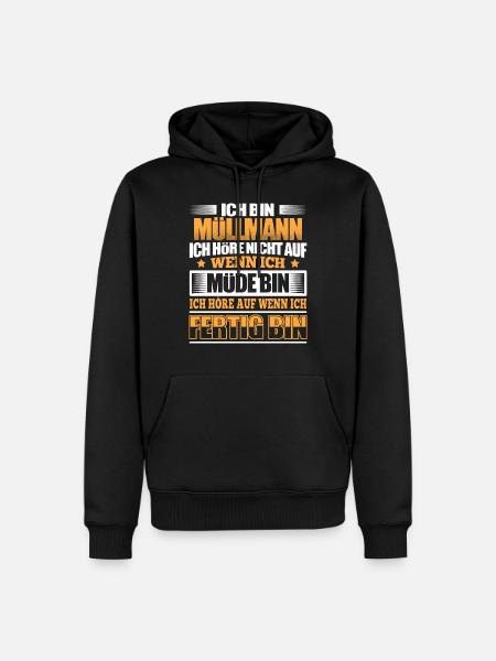 MÜLLMANN - Der Fertigsteller - Männer Premium Bio Hoodie - Schwarz