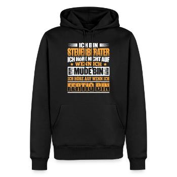 STEUERBERATER - Der Fertigsteller - Männer Premium Bio Hoodie - Schwarz - Vorne - Nico (187cm)