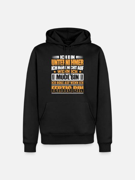 UNTERNEHMER - Der Fertigsteller - Männer Premium Bio Hoodie - Schwarz