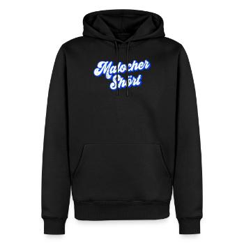 Malocher Shört | Ruhrgebiet Fun - Männer Premium Bio Hoodie - Schwarz - Vorne - Nico (187cm)