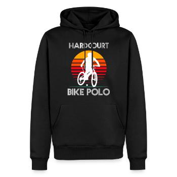 Bike Polo - Radpolo - Cycle polo - Männer Premium Bio Hoodie - Schwarz - Vorne - Nico (187cm)