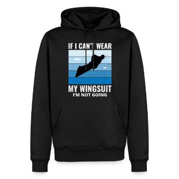 Wingsuit fliegen Base Jumping Fallschirmspringen Wingsuiting - Männer Premium Bio Hoodie - Schwarz - Vorne - Nico (187cm)
