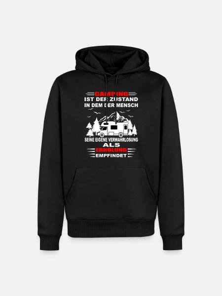 Campingurlaub Campingplatz - Männer Premium Bio Hoodie - Schwarz