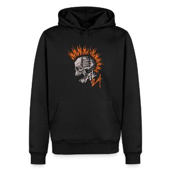 AK 24 Punk Style Abschluss - Männer Premium Bio Hoodie - Schwarz - Vorne - Nico (187cm)