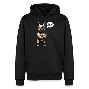Pas de Bouledogue Français Frenchie Propriétaire de Frenchie - Sweat à capuche Premium bio Homme - noir - Devant - Nico (187cm)