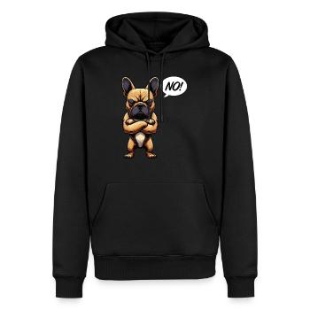 Pas de Bouledogue Français Frenchie Propriétaire de Frenchie - Sweat à capuche Premium bio Homme - noir - Devant - Nico (187cm)
