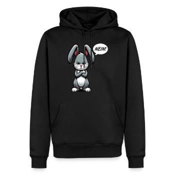 Nein Kaninchen Hase Hasen langohr Klopfer Rammler - Männer Premium Bio Hoodie - Schwarz - Vorne - Nico (187cm)