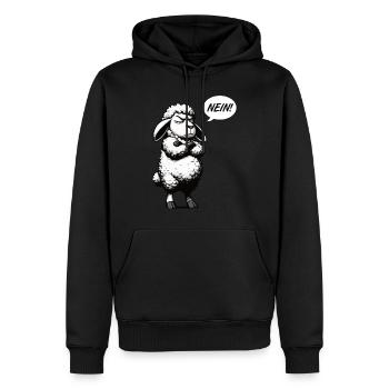Nein Schaf Schafe Schäfer Schafhalter Schafherde - Männer Premium Bio Hoodie - Schwarz - Vorne - Nico (187cm)