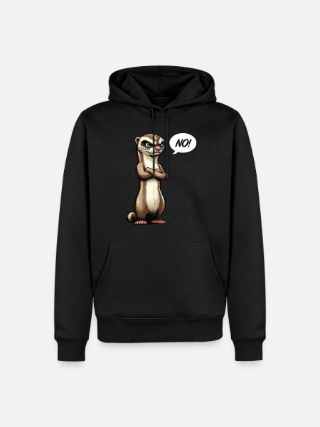 No Frettchen Frettchenhalter Frettchenbesitzer - Männer Premium Bio Hoodie - Schwarz