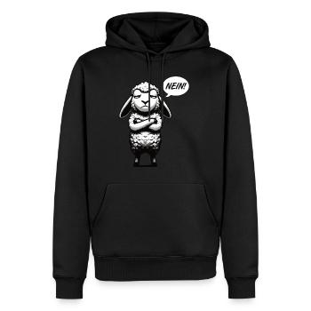 Nein Schaf Schafe Schäfer Schafhalter Schafherde - Männer Premium Bio Hoodie - Schwarz - Vorne - Nico (187cm)