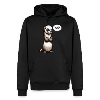 No Frettchen Frettchenhalter Frettchenbesitzer - Männer Premium Bio Hoodie - Schwarz - Vorne - Nico (187cm)