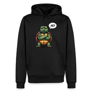 Pas de tortue Tortues de mer - Sweat à capuche Premium bio Homme - noir - Devant - Nico (187cm)