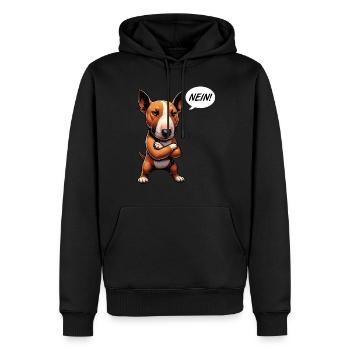Nein Miniatur Bullterrier Bully Bullterrierhalter - Männer Premium Bio Hoodie - Schwarz - Vorne - Nico (187cm)