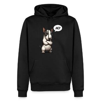 No Miniatur Bullterrier Bully Bullterrierbesitzer - Männer Premium Bio Hoodie - Schwarz - Vorne - Nico (187cm)