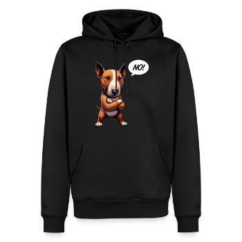 No Miniatur Bullterrier Bully Bullterrierbesitzer - Männer Premium Bio Hoodie - Schwarz - Vorne - Nico (187cm)