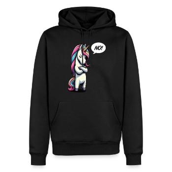 No Einhorn Einhörner Einhornfan Einhornliebhaber - Männer Premium Bio Hoodie - Schwarz - Vorne - Nico (187cm)