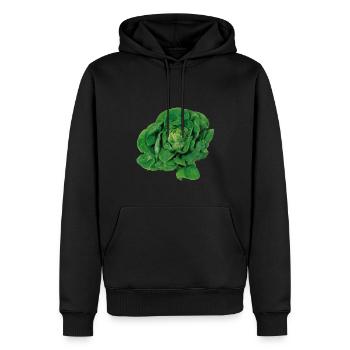 salade - Sweat à capuche Premium bio Homme - noir - Devant - Nico (187cm)