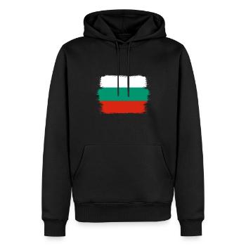 Drapeau bulgare Drapeau bulgare Sables d’or - Sweat à capuche Premium bio Homme - noir - Devant - Nico (187cm)