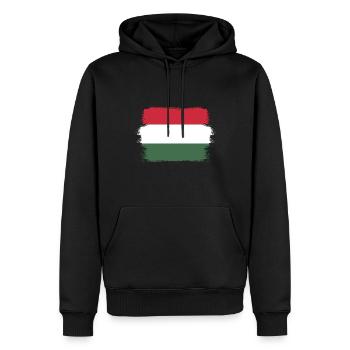 Ungarn Flagge Ungarische Fahne Balaton Hungary - Männer Premium Bio Hoodie - Schwarz - Vorne - Nico (187cm)