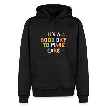 C’est une bonne journée pour faire un gâteau - Sweat à capuche Premium bio Homme - noir - Devant - Nico (187cm)