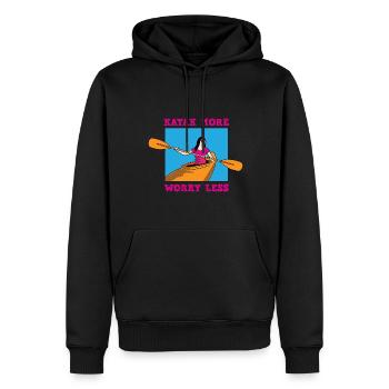 Kajak Boot Kanu Paddelboot Doppelpaddel - Männer Premium Bio Hoodie - Schwarz - Vorne - Nico (187cm)