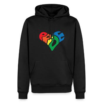 Gay Gay Gay Lesbienne LGBT - Sweat à capuche Premium bio Homme - noir - Devant - Nico (187cm)