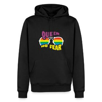 Gay Gay Gay Lesbienne LGBT - Sweat à capuche Premium bio Homme - noir - Devant - Nico (187cm)