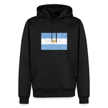 Drapeau de l’Argentine Amérique du Sud Drapeau argentin - Sweat à capuche Premium bio Homme - noir - Devant - Nico (187cm)