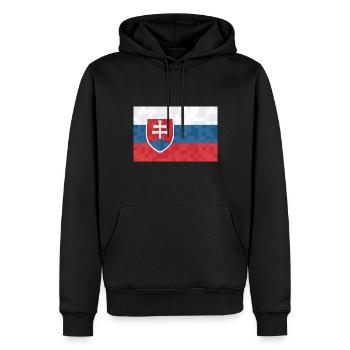 Slovaquie drapeau slovaque vintage drapeau slovaque - Sweat à capuche Premium bio Homme - noir - Devant - Nico (187cm)