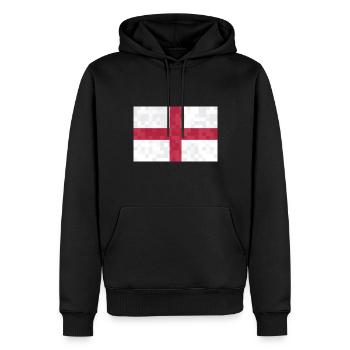 Angleterre Drapeau Vintage Drapeau anglais Utilisé Look - Sweat à capuche Premium bio Homme - noir - Devant - Nico (187cm)