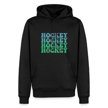 Hockey sur glace Patins Puck Hockey Femmes - Sweat à capuche Premium bio Homme - noir - Devant - Nico (187cm)