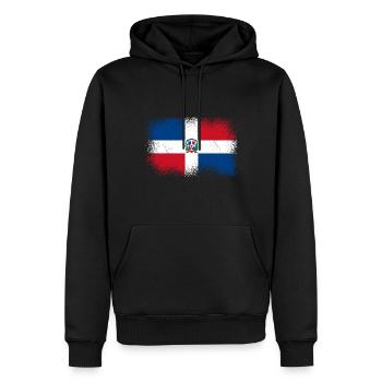 Dominican Republic Flag Dom Rep Flag Travel - Men’s Premium Organic Hoodie - black - Front - Nico (187cm)