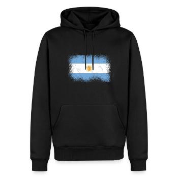 Argentinien Fahne Südamerika Argentinische Flagge - Männer Premium Bio Hoodie - Schwarz - Vorne - Nico (187cm)
