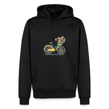 Sweet Adventure Flower Wheel Tour 4 - Sweat à capuche Premium bio Homme - noir - Devant - Nico (187cm)