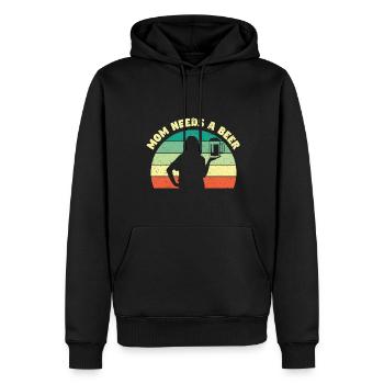 Beer Beer Drinker Party Pub Alcohol - Men’s Premium Organic Hoodie - black - Front - Nico (187cm)