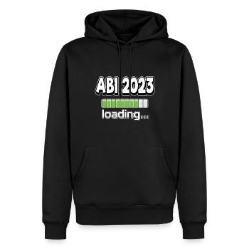 ABI 2023 Abitur 2023 Geschenkidee Abschlussklasse - Männer Premium Bio Hoodie - Schwarz - Vorne - Nico (187cm)