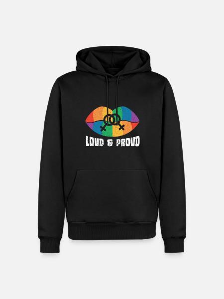 Gay Gay Gay Lesbisk LGBT - Herre Premium økologisk hoodie - sort