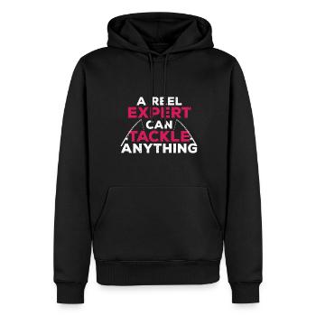 Angeln Angler Angel Angelrute Fischen Fische - Männer Premium Bio Hoodie - Schwarz - Vorne - Nico (187cm)