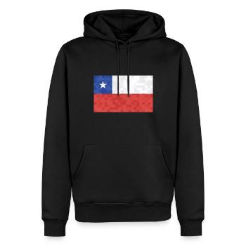 Chili Drapeau Amérique du Sud Drapeau chilien Vintage - Sweat à capuche Premium bio Homme - noir - Devant - Nico (187cm)